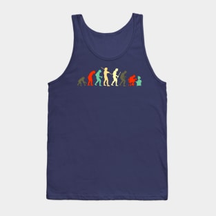 Evolution Of Man - Computer Gamer - Funny Design Tank Top